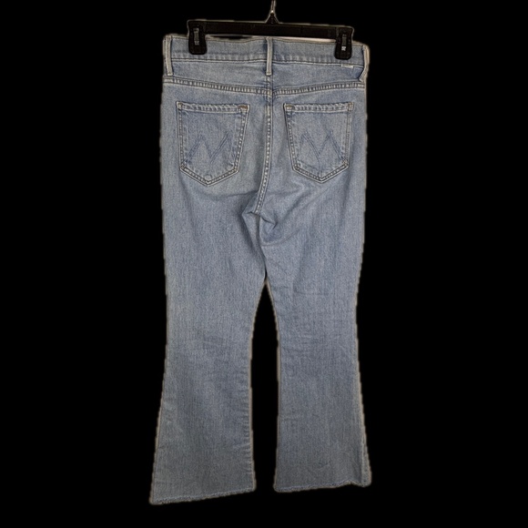 Mother Women Jeans Weekender Fray Crop Flare Mentally Elsewhere Sz 28 LightBlue - Picture 7 of 16
